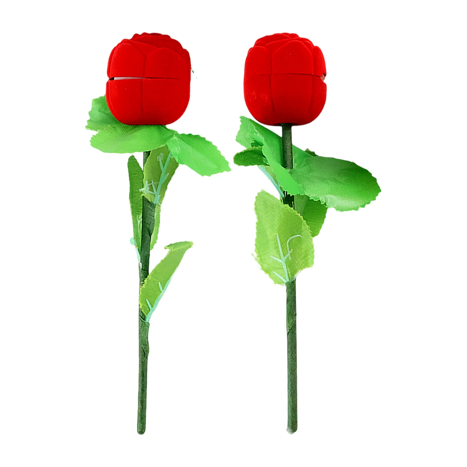 Romantic Artificial Rose Ring Box Stick – 2 Piece Flower Shaped - Image 5