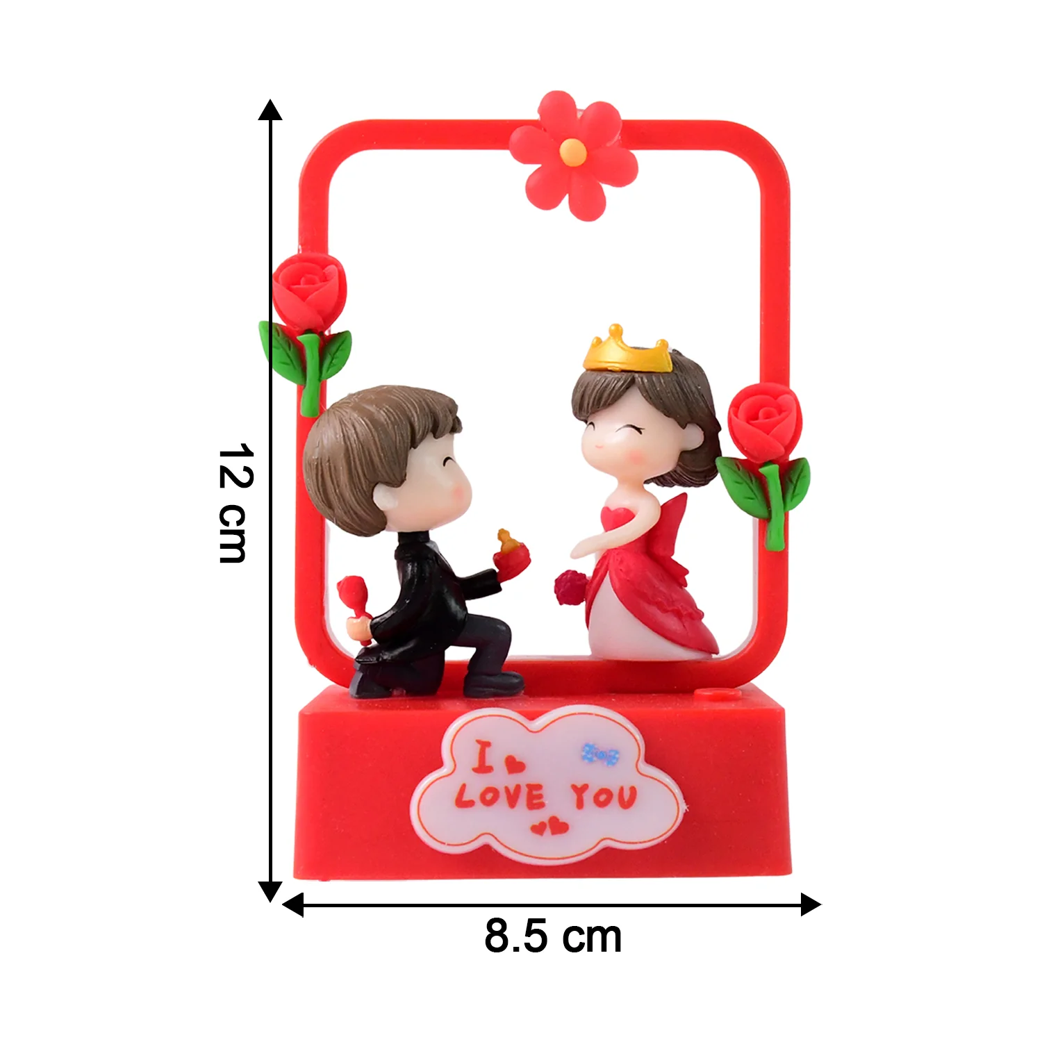Romantic Couple Figurine with LED Light Showpiece (1 Pc) - Image 4