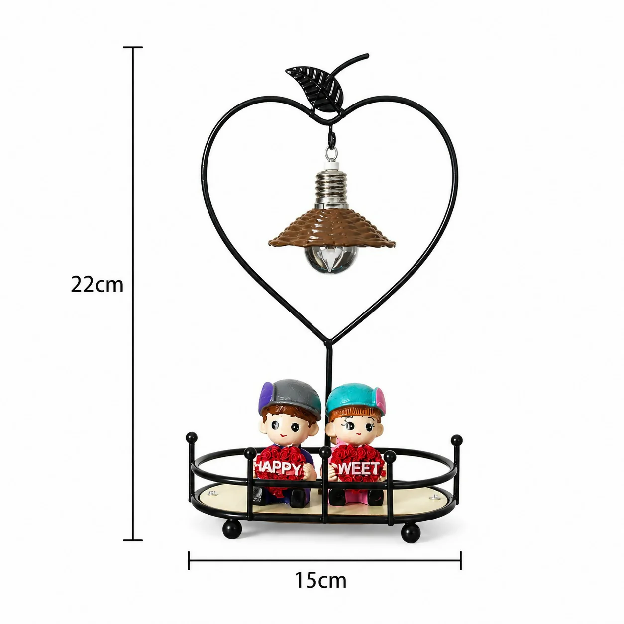 Romantic Couple Table Lamp Showpiece for Bedroom & Home Decor - Image 5