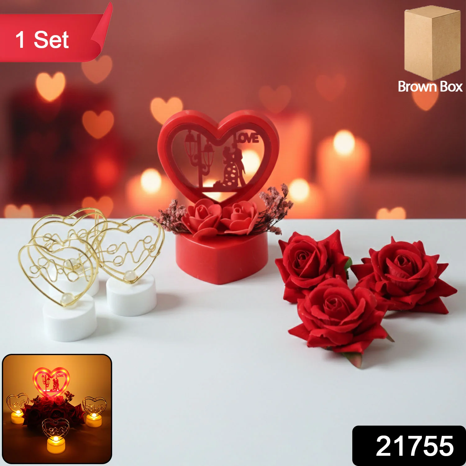 Romantic Heart Love Decorative Gift Set (1 Set) - Image 2
