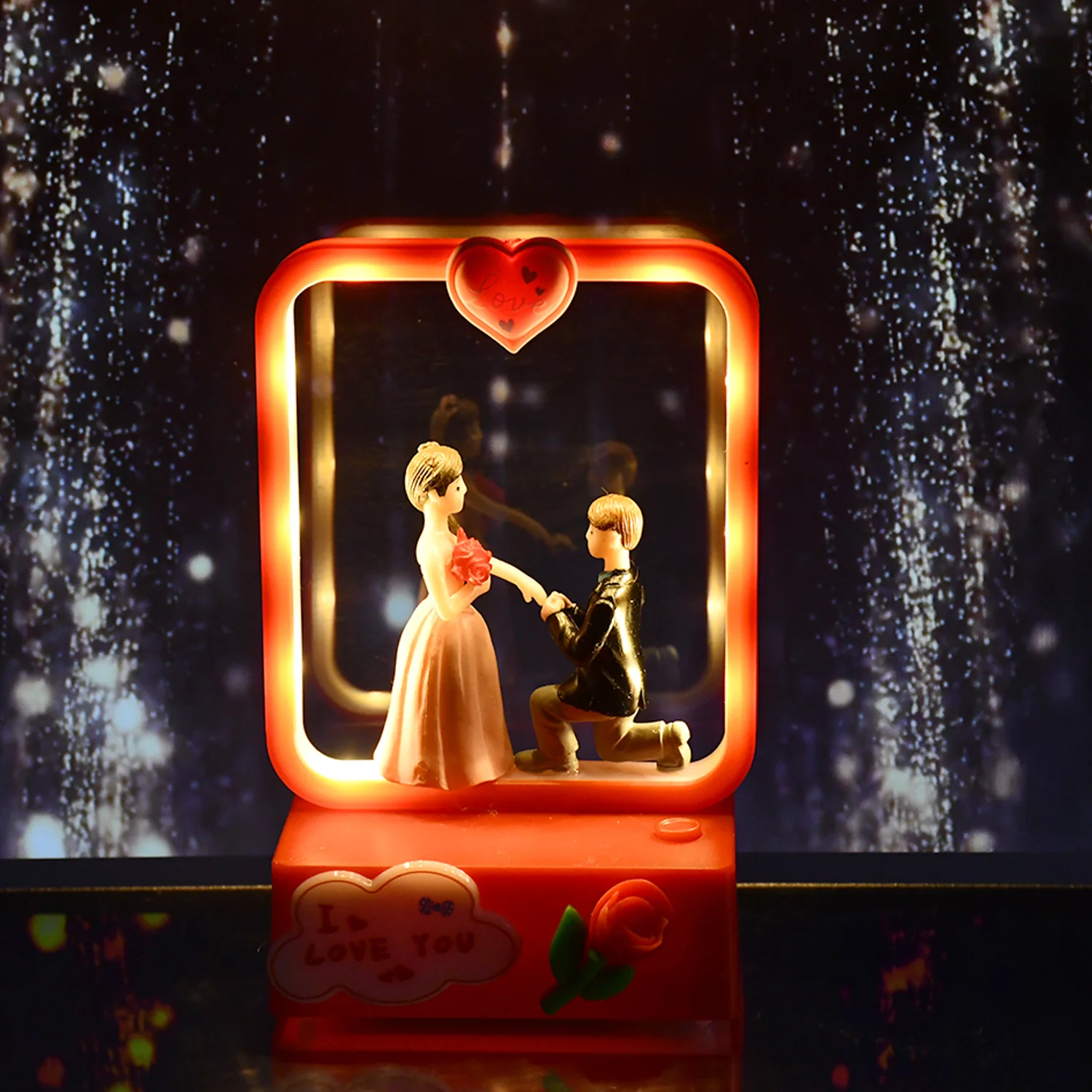 Romantic LED Love Couple Decorative Night Lamp Showpiece (1 Pc) - Image 6