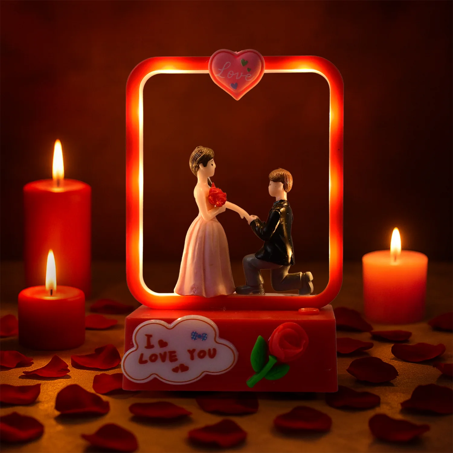 Romantic LED Love Couple Decorative Night Lamp Showpiece (1 Pc) - Image 7