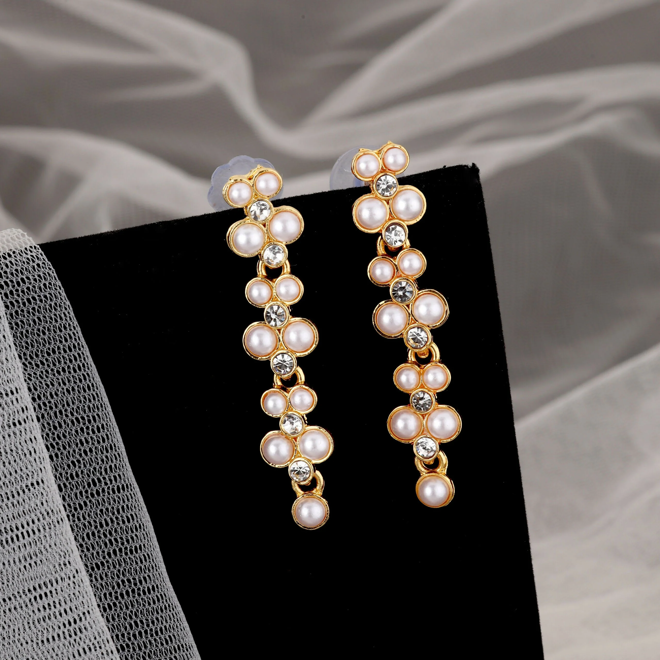 Romantic Rose Gold American Diamond Teardrop Set - Image 2