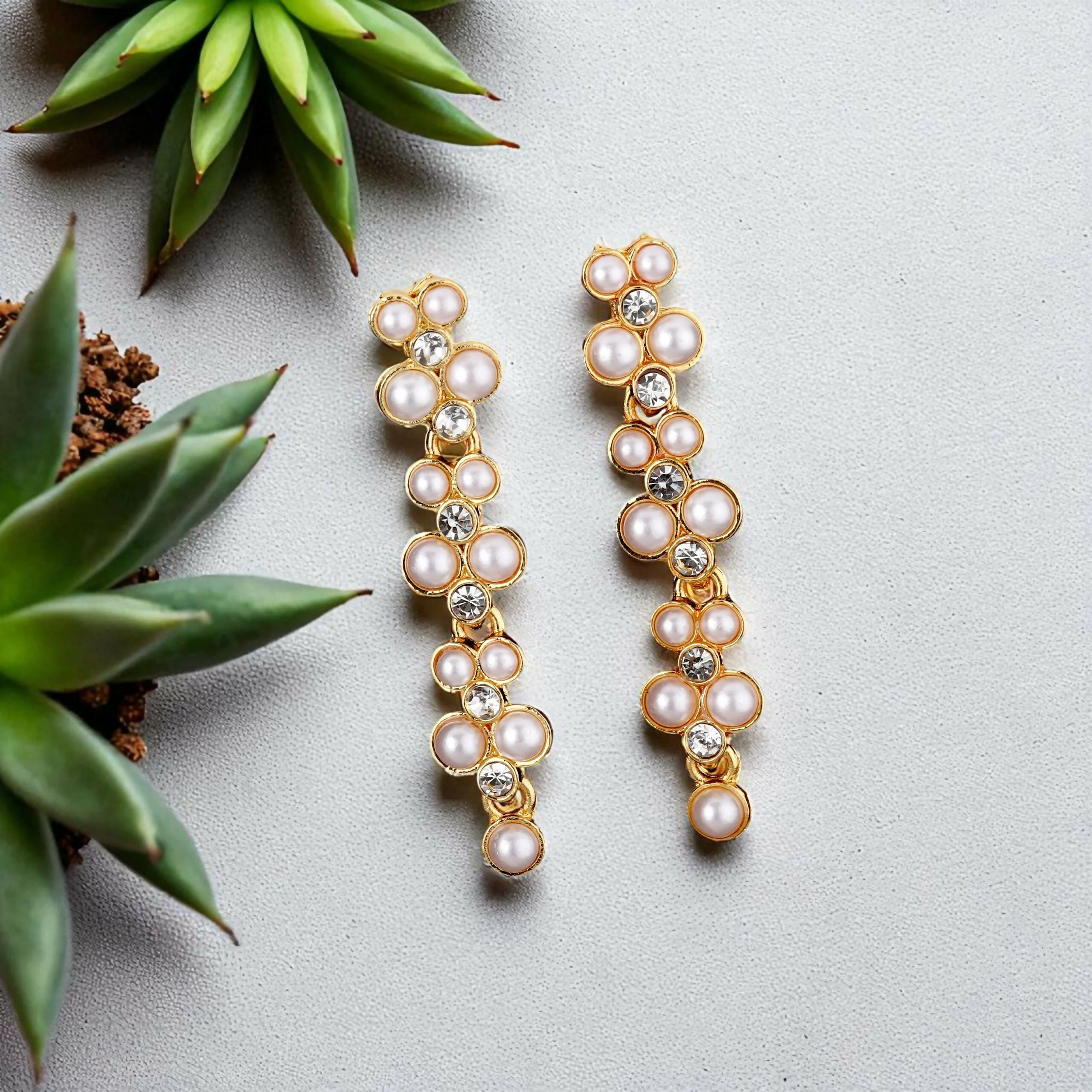 Romantic Rose Gold American Diamond Teardrop Set - Image 4