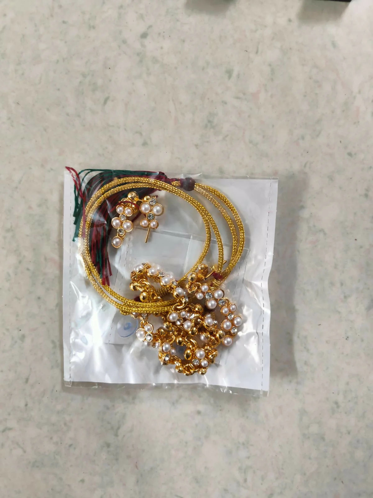Romantic Rose Gold American Diamond Teardrop Set - Image 5