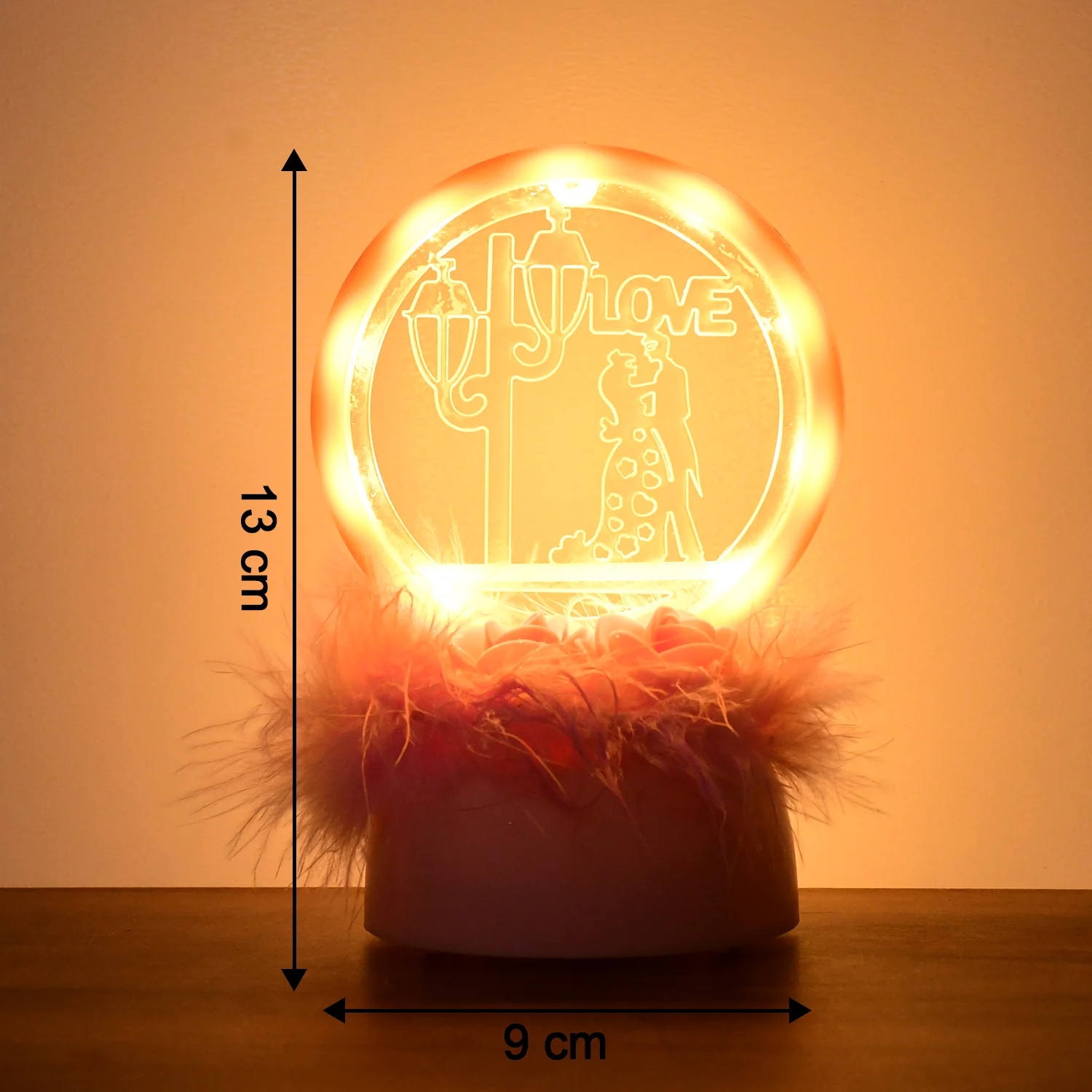Romantic Round Love Couple Decorative Showpiece (1 Pc) - Image 4