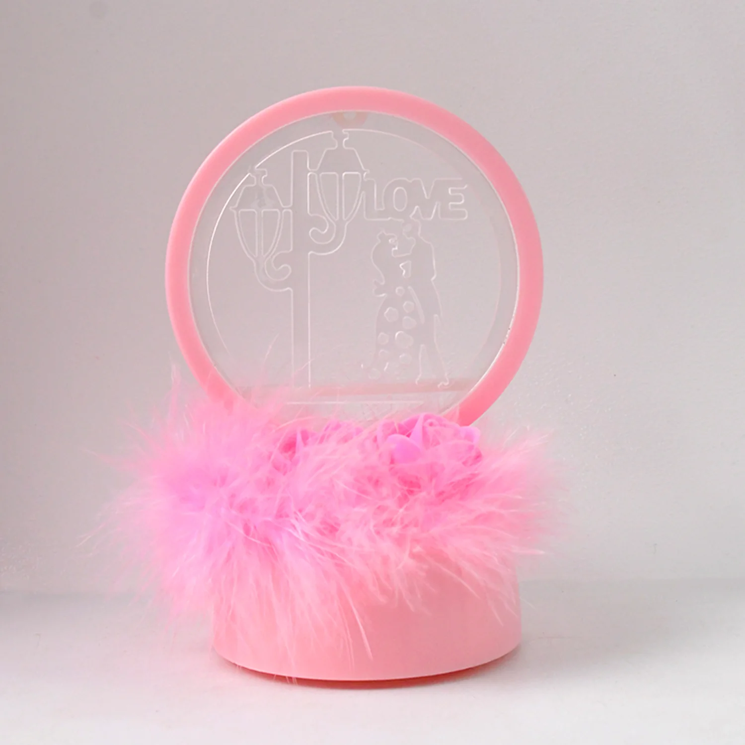 Romantic Round Love Couple Decorative Showpiece (1 Pc) - Image 5