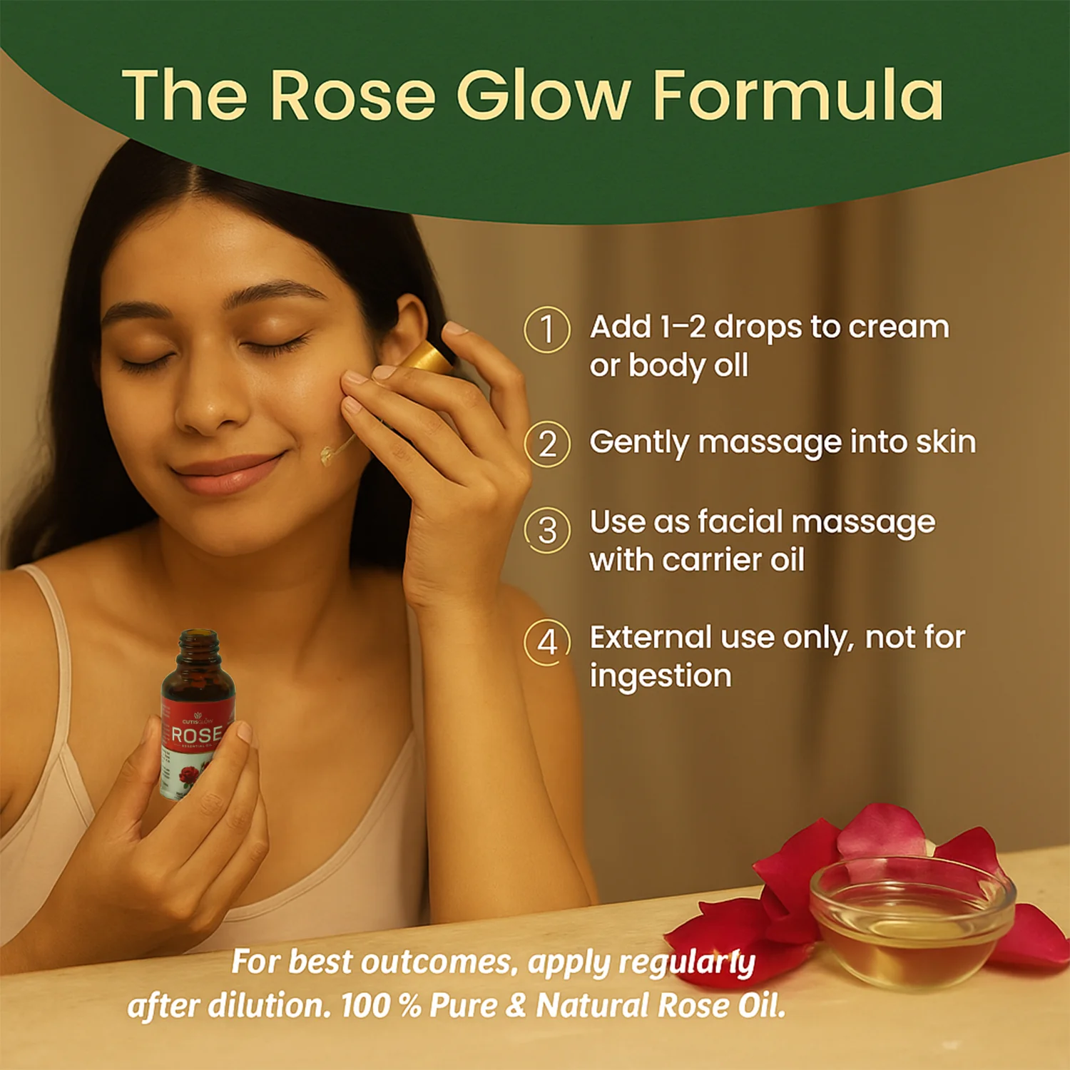 Eyelet Rose Essential Oil – 100% Pure & Natural Aromatherapy Oil 30ml - Image 2