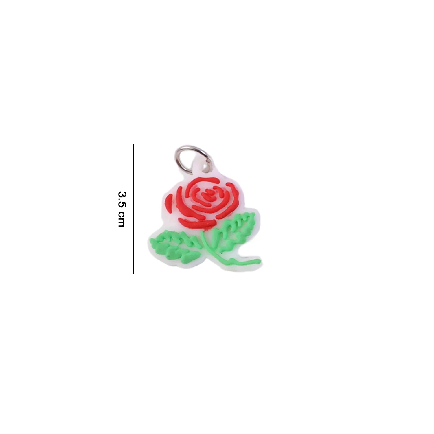 Rose Flower Design Bag Charm Keychain Set (10 Pc) - Image 6