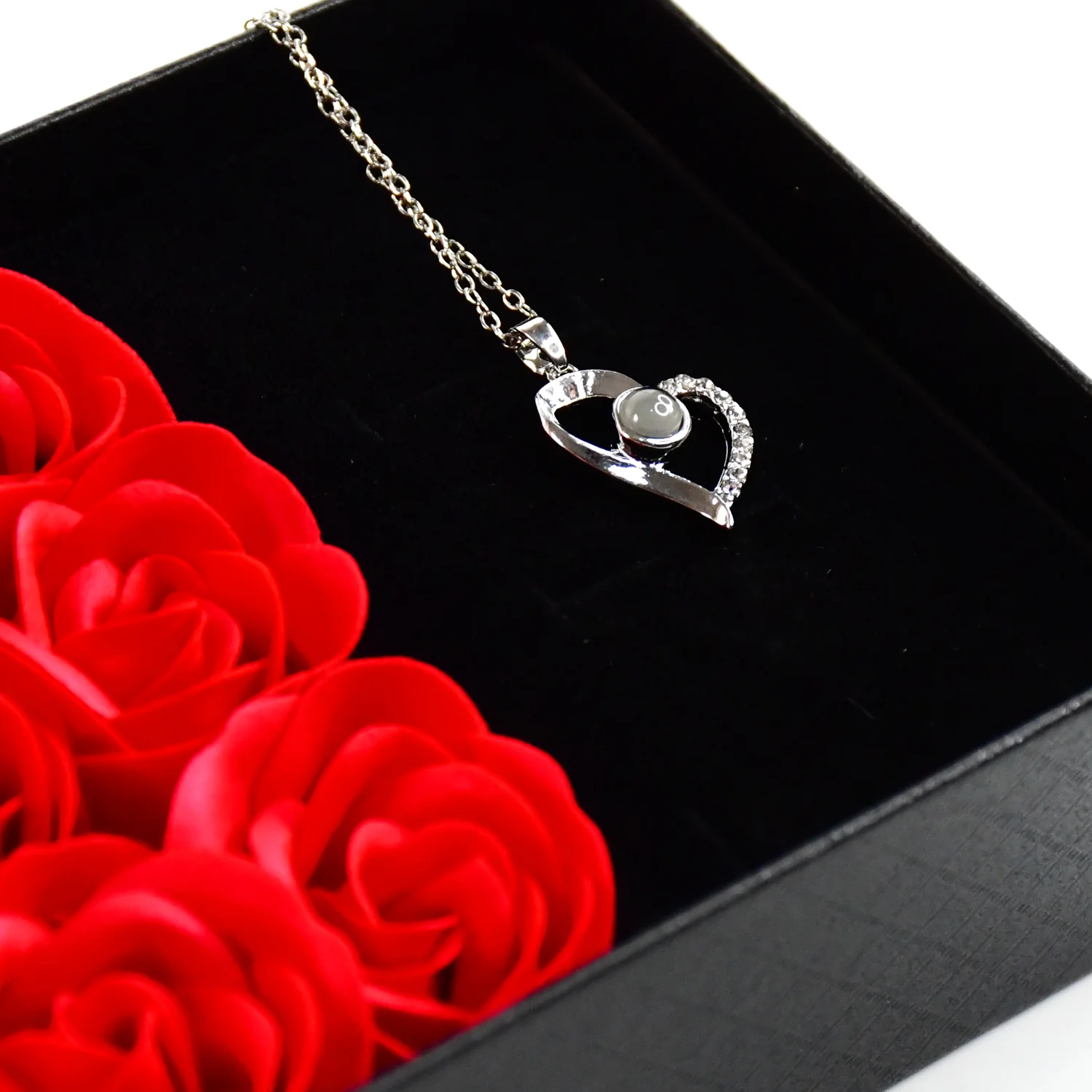 Rose Flower Gift Box, Handmade Eternal Rose I Love You Necklace, Valentine's Day - Image 4