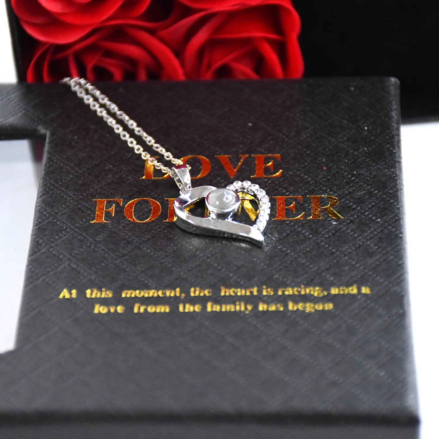 Rose Flower Gift Box, Handmade Eternal Rose I Love You Necklace, Valentine's Day - Image 8