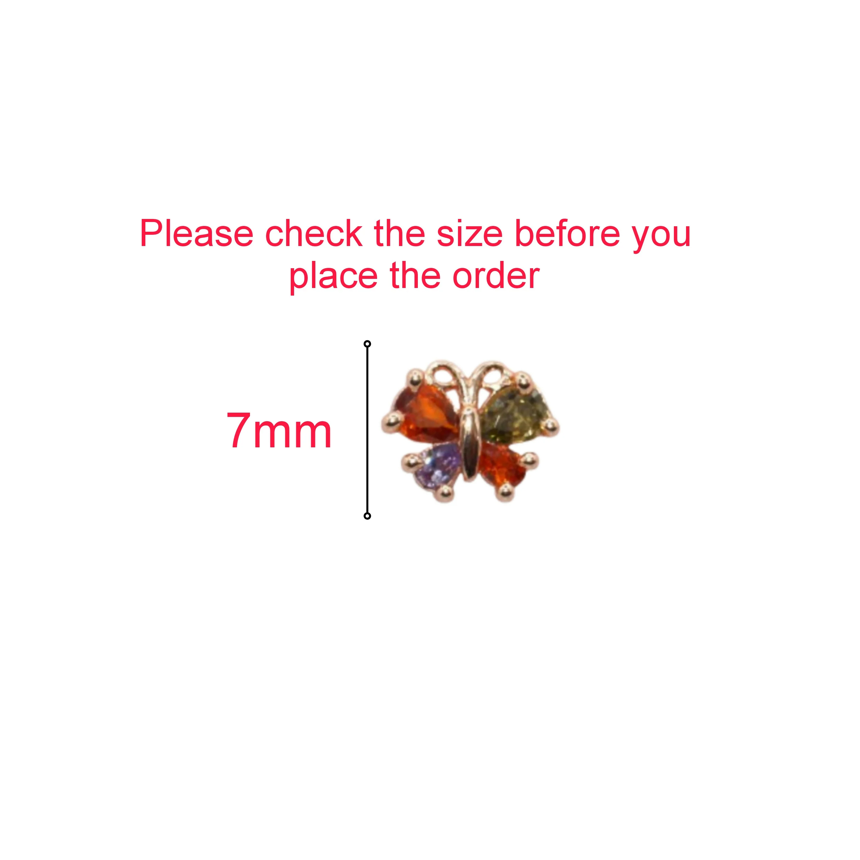 Rose Gold Butterfly Stud Earrings | Multi-Color AD | Cute Daily Jewelry for women and girls - Image 4
