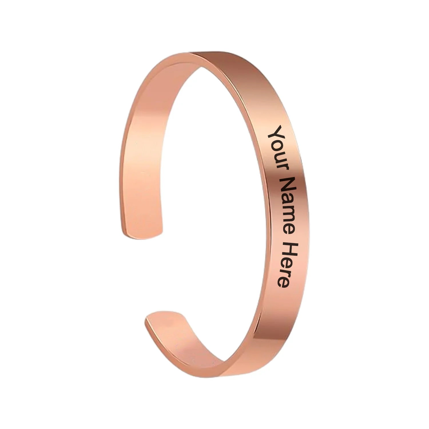 Customized / Personalized Stylish Kada Bracelet (1 Pc / Rose gold Copper) - Image 5