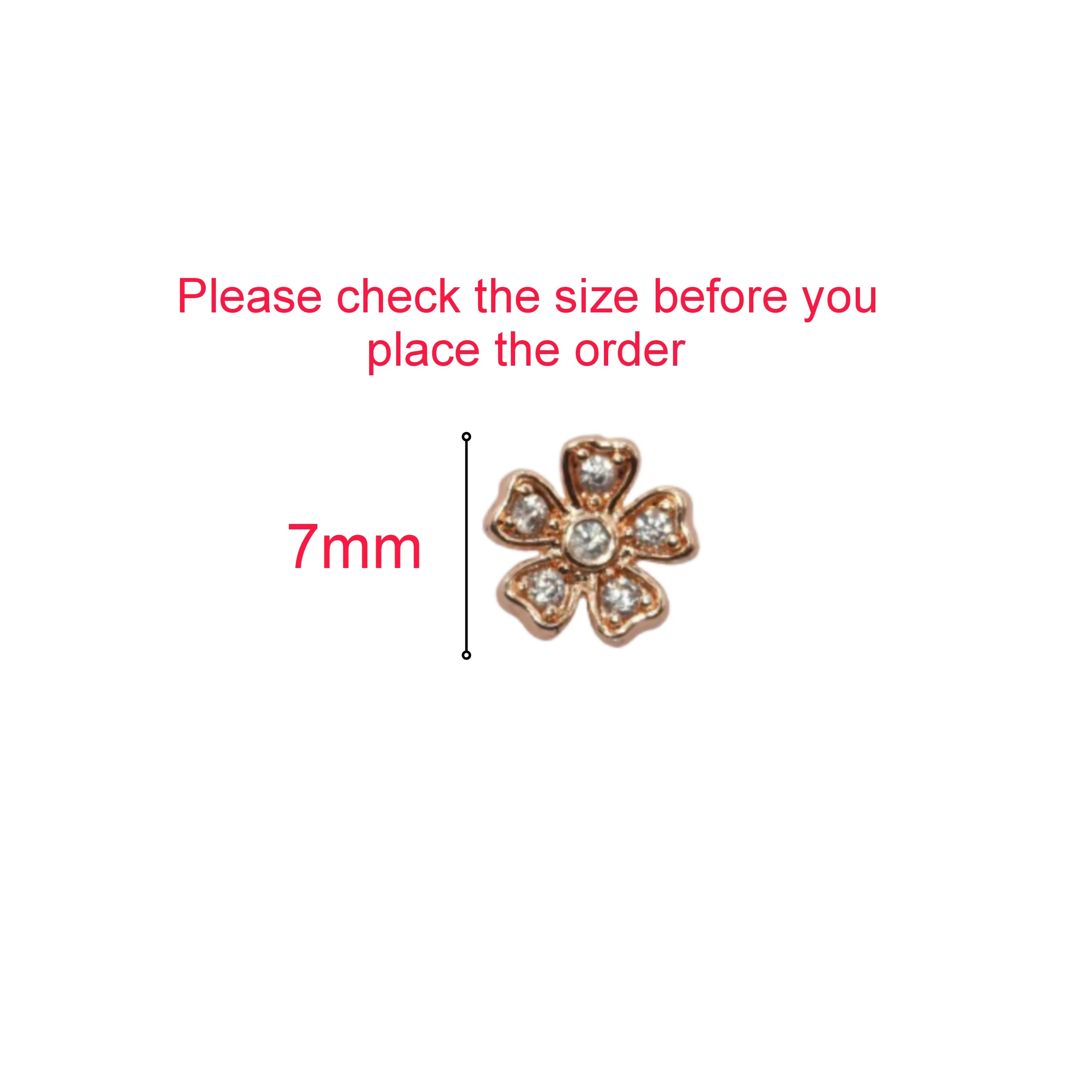 Rose Gold Flower Stud Earrings with AD for women and girls - Image 4