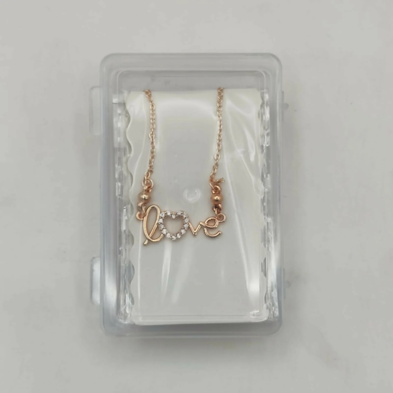 Rose Gold Love Heart Diamond Pendant Necklace For women and girls - Image 4