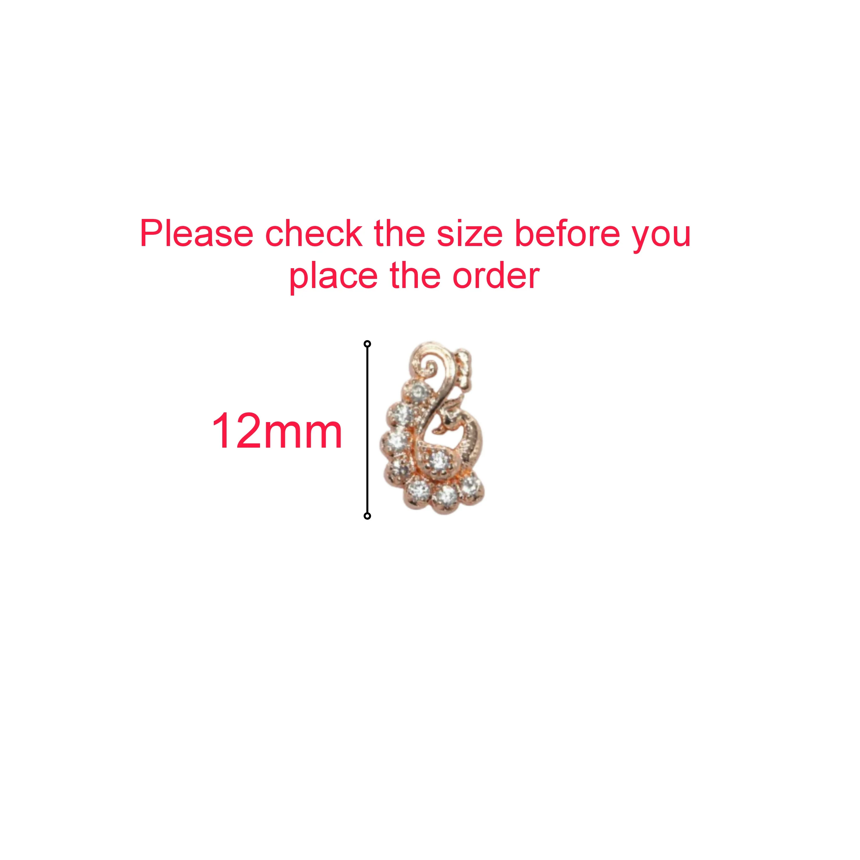 Rose Gold-Plated AD Diamond Stud Earrings | Elegant Peacock Design for women and girls - Image 4