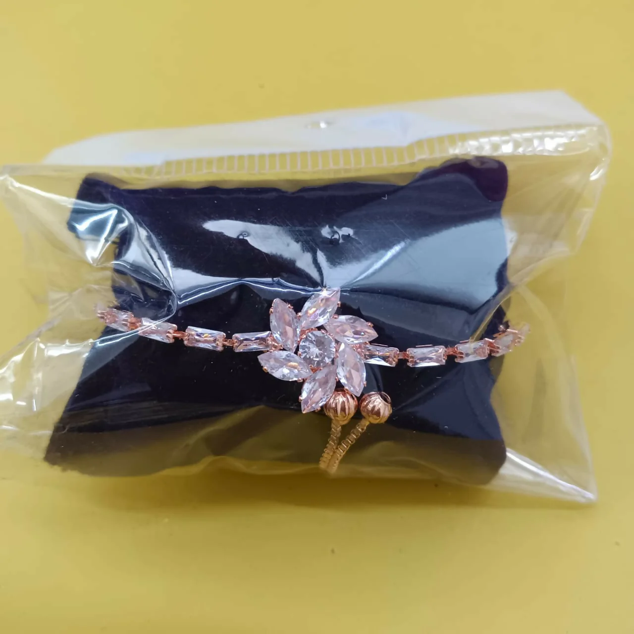 Rose Gold Plated Ad Stone Adjustable Bracelet - Image 6
