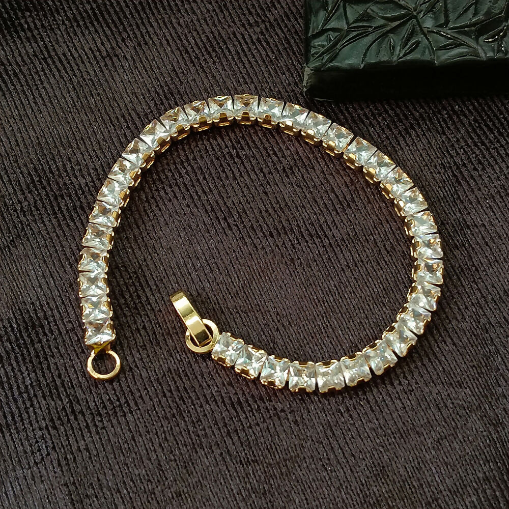 Rose Gold Plated Ad Stone Bracelet - Image 3