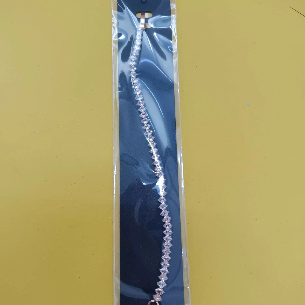 Rose Gold Plated Ad Stone Chain Bracelet - Image 5