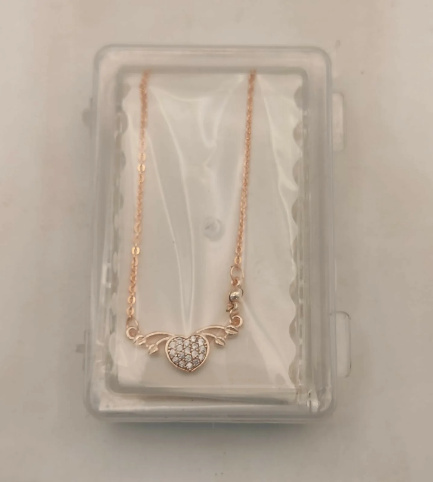 Rose Gold Plated Heart & AD Necklace for Women and girls - Image 5