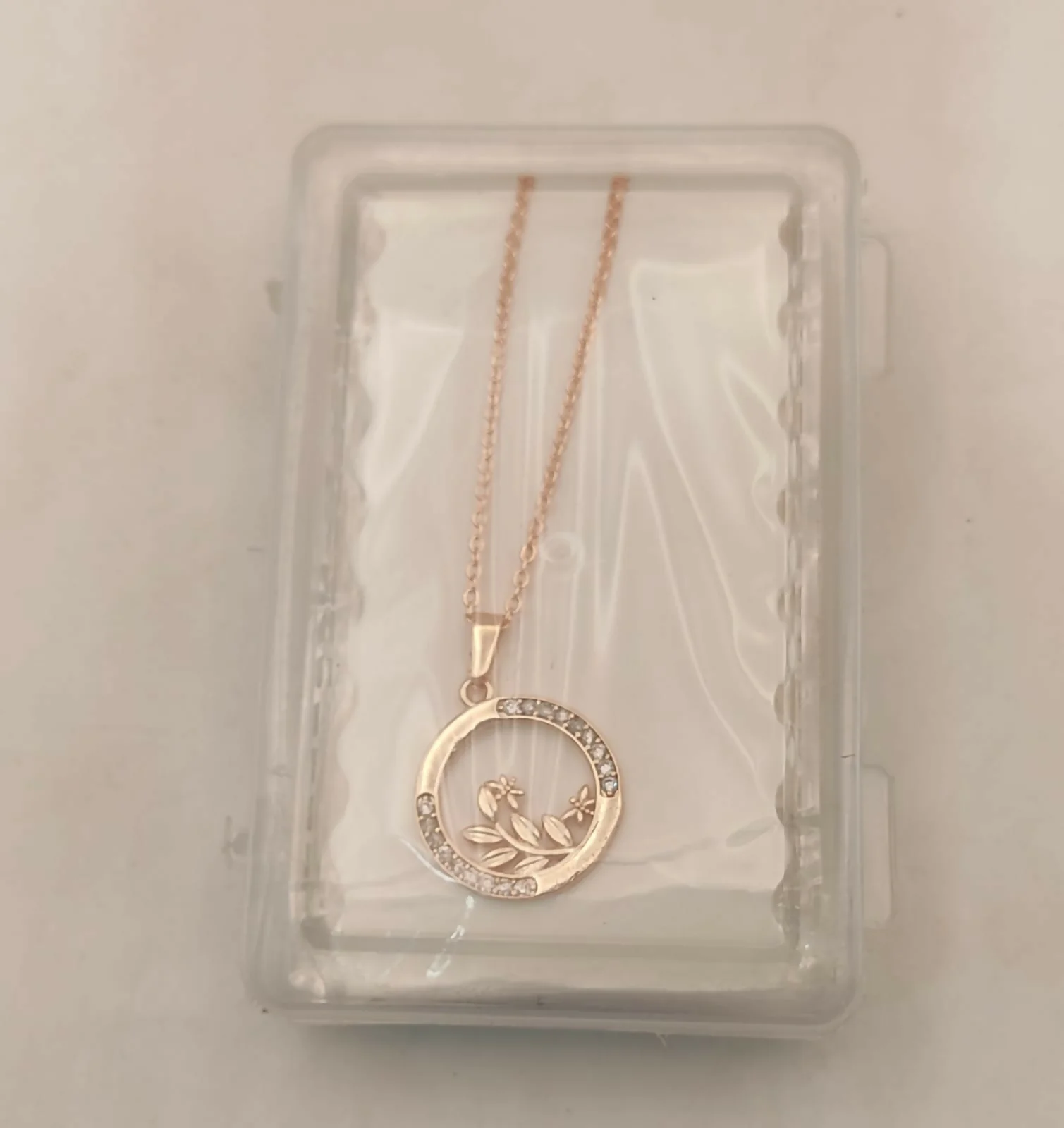Rose Gold Swan Circle Pendant Necklace with AD For women and girls - Image 5