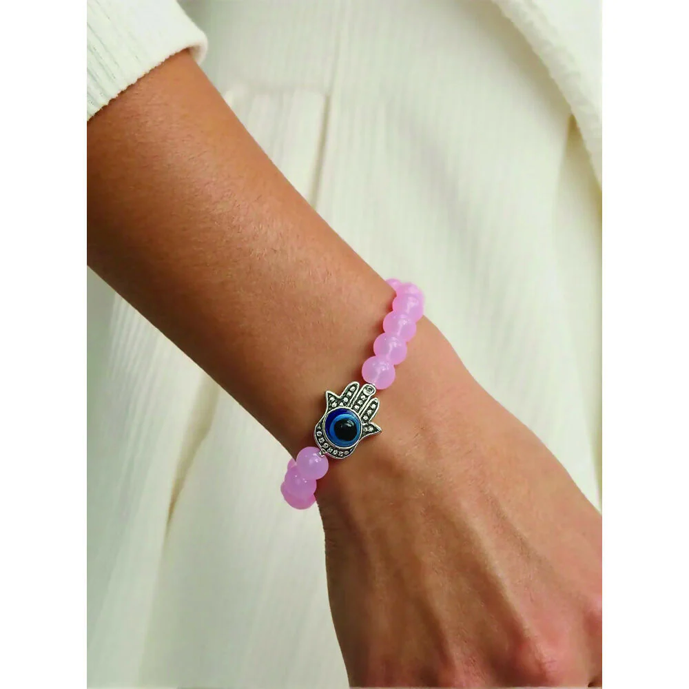 Rose Quartz Reiki Chakra Healing Bracelet - Image 3