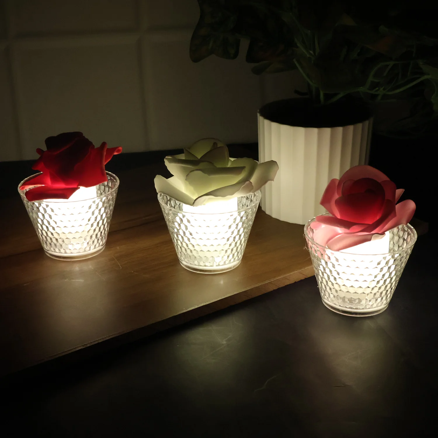 Rose Shaped Decorative Flameless LED Candles (12 Pc) - Image 7