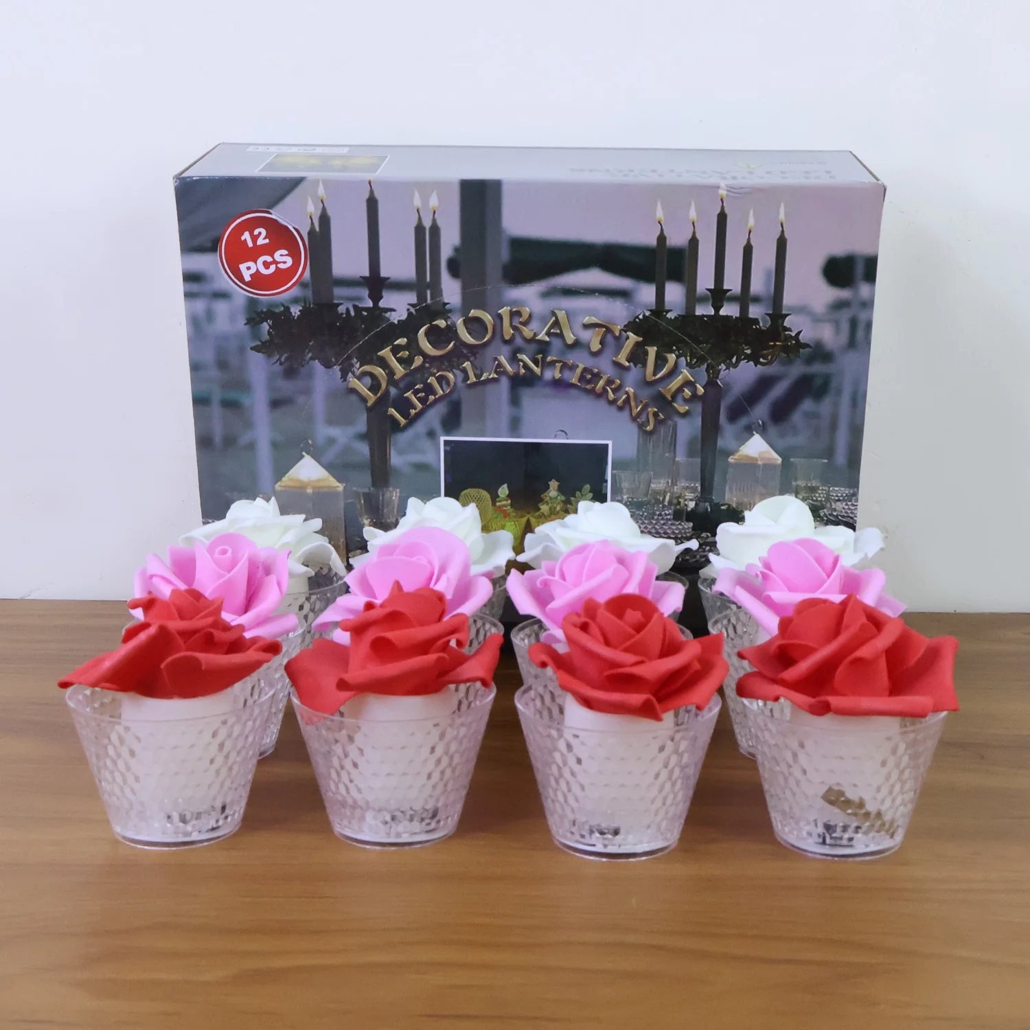 Rose Shaped Decorative Flameless LED Candles (12 Pc) - Image 9