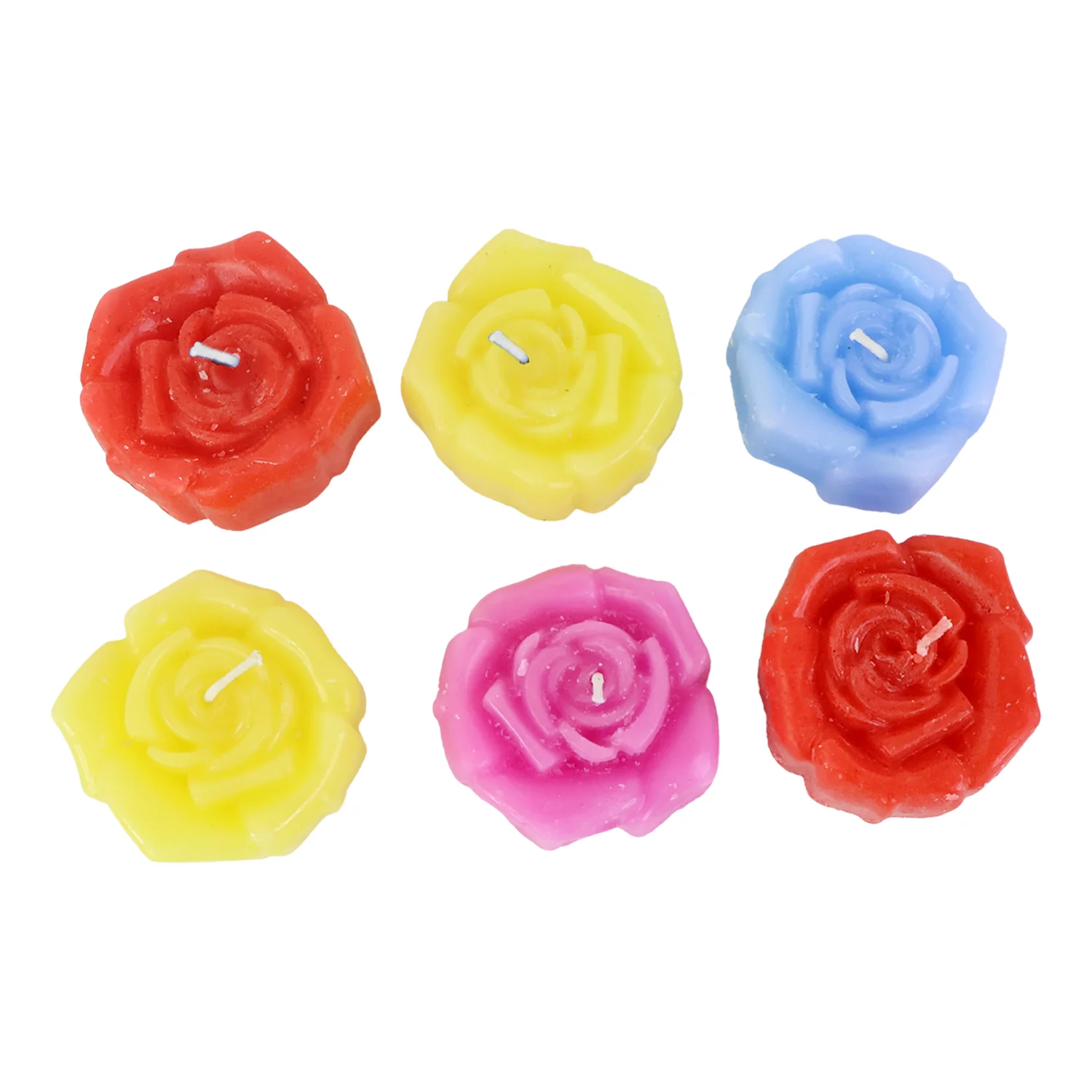 Rose Shaped Wax Candle Set (6 Pc) - Image 5