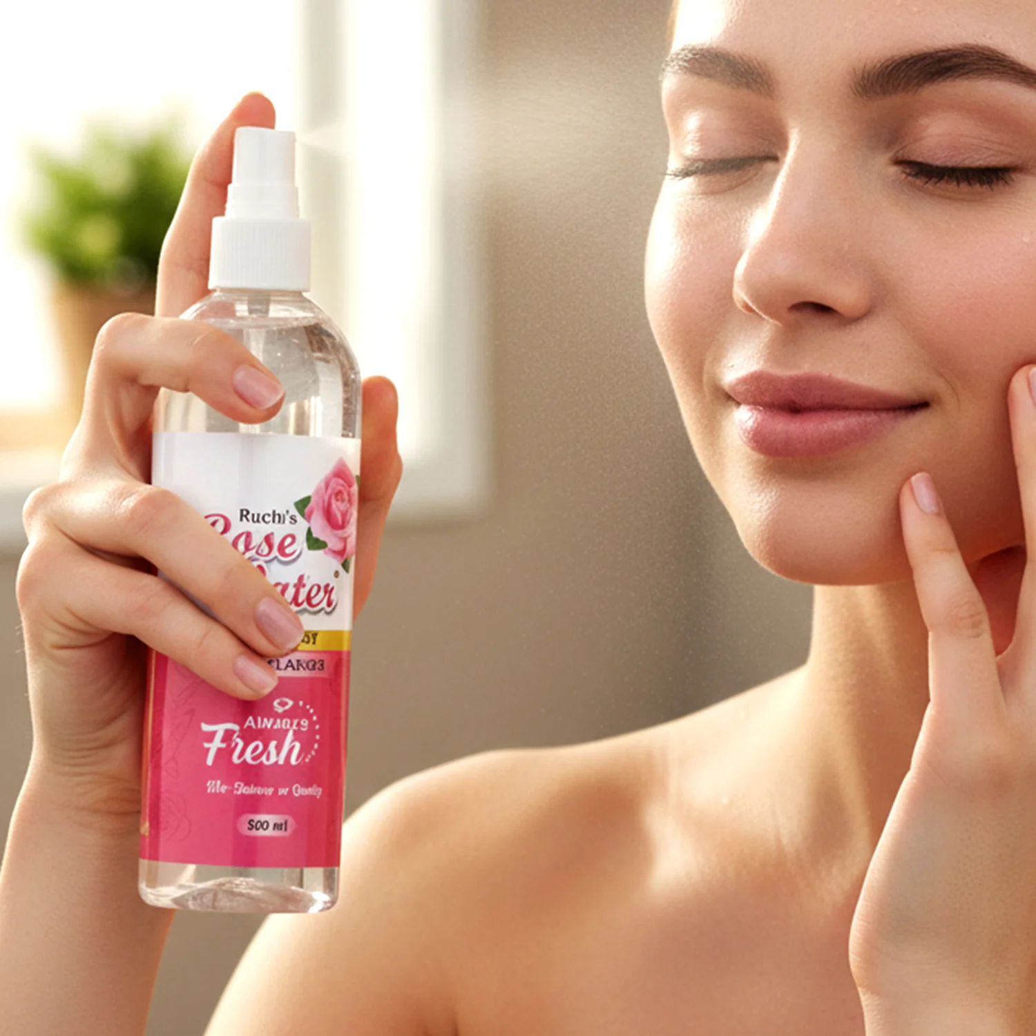 Rose Water Face Cleanser Spray Bottle (1 Pc, 500 ML) - Image 6