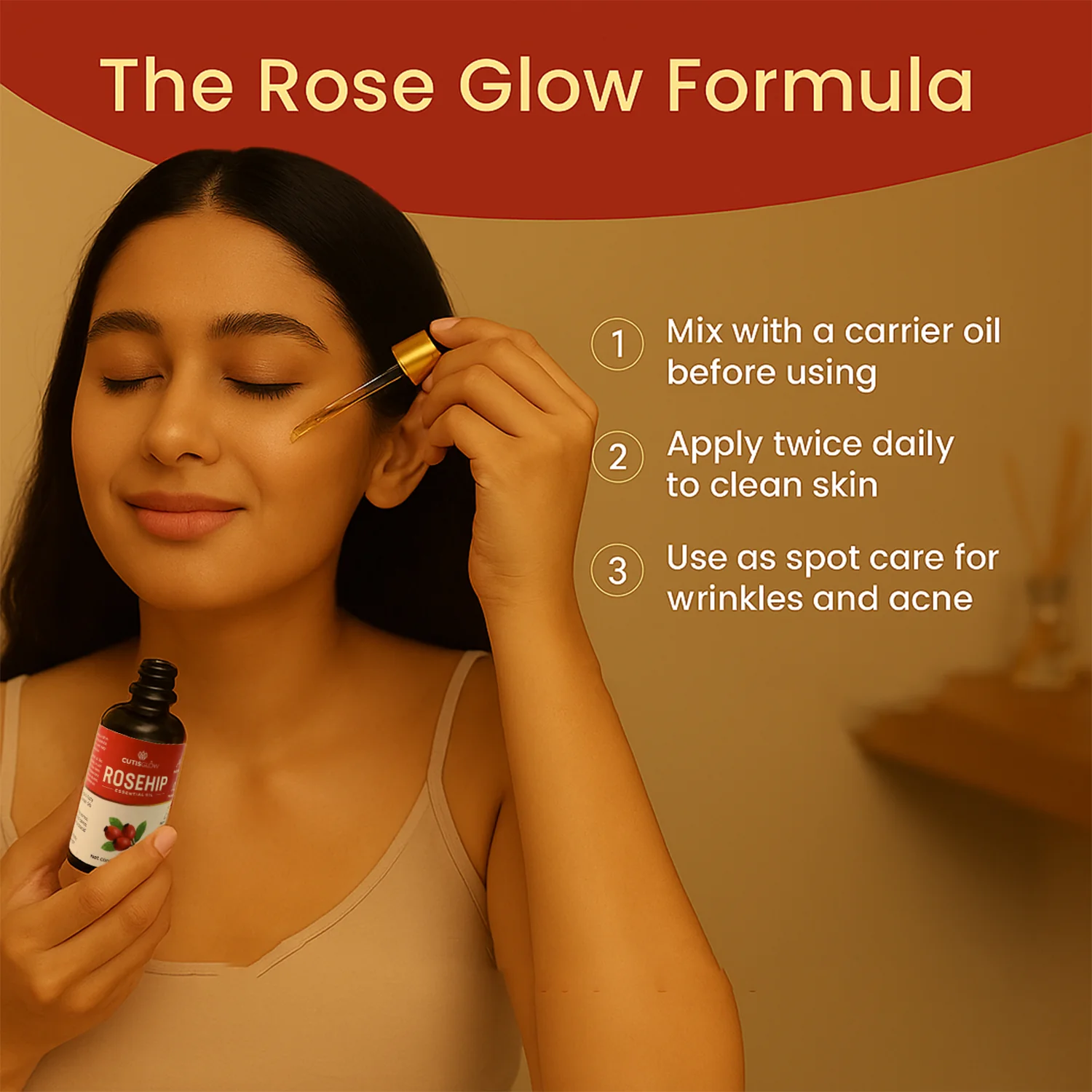 Eyelet Rosehip Essential Pure & Natural Skin Care Oil (30ml) - Image 3