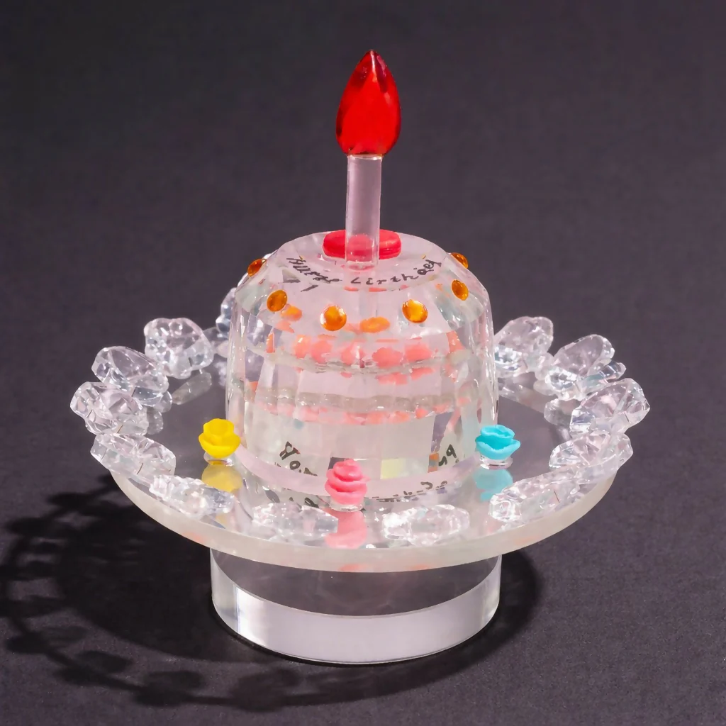 Rotating Crystal Cake Showpiece Decorative Table Centerpiece - Image 3