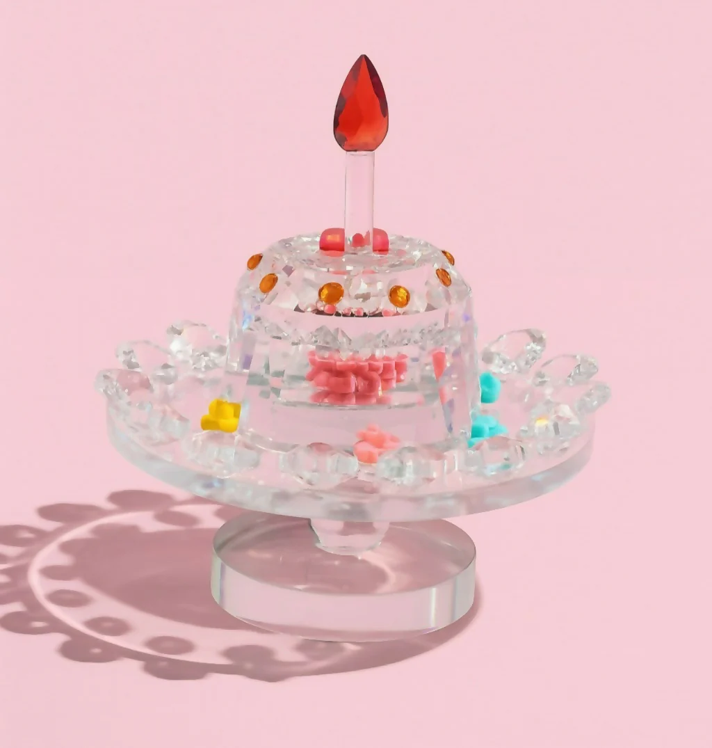 Rotating Crystal Cake Showpiece Decorative Table Centerpiece - Image 4