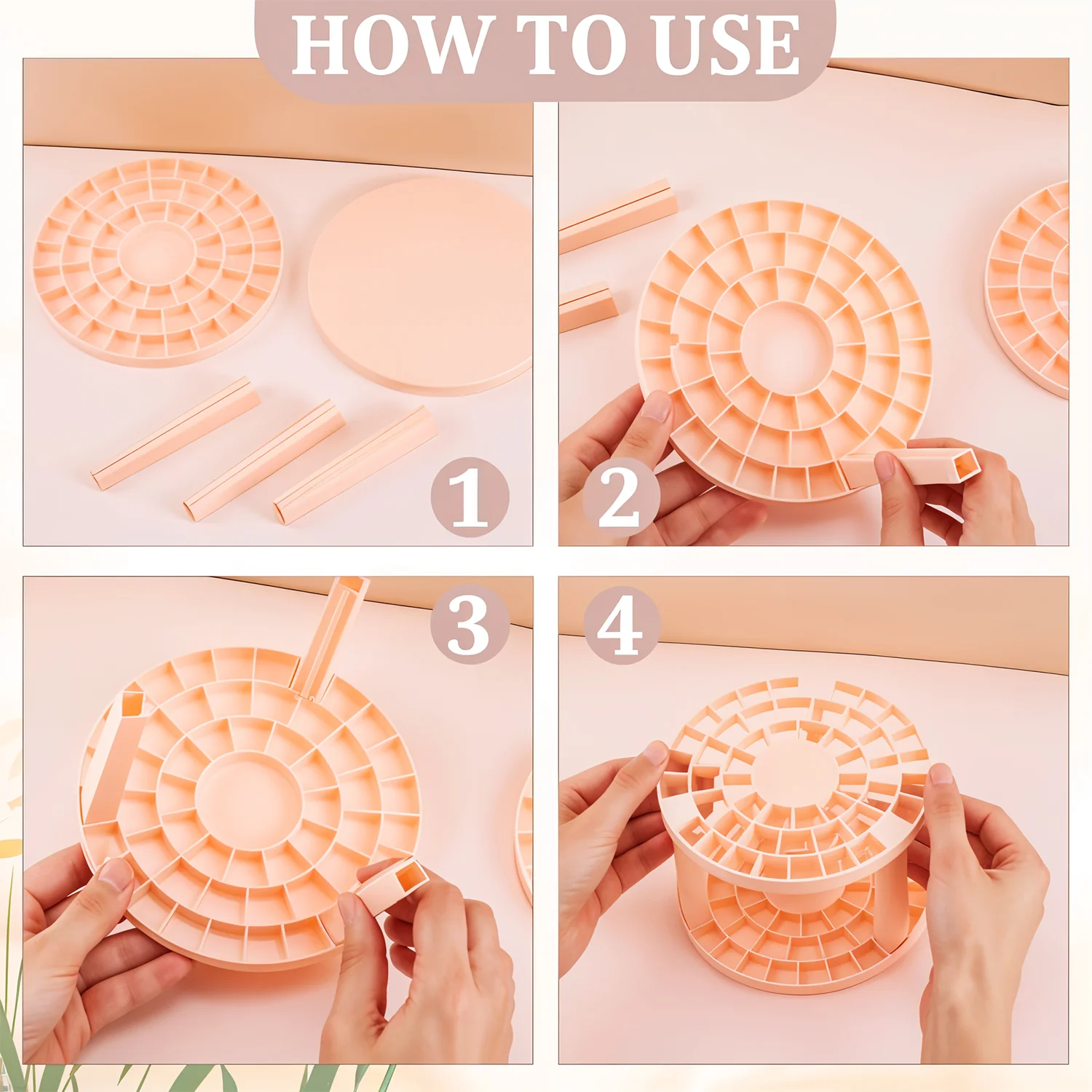 Rotating Makeup Brush Holder Stand (1 Pc) - Image 7