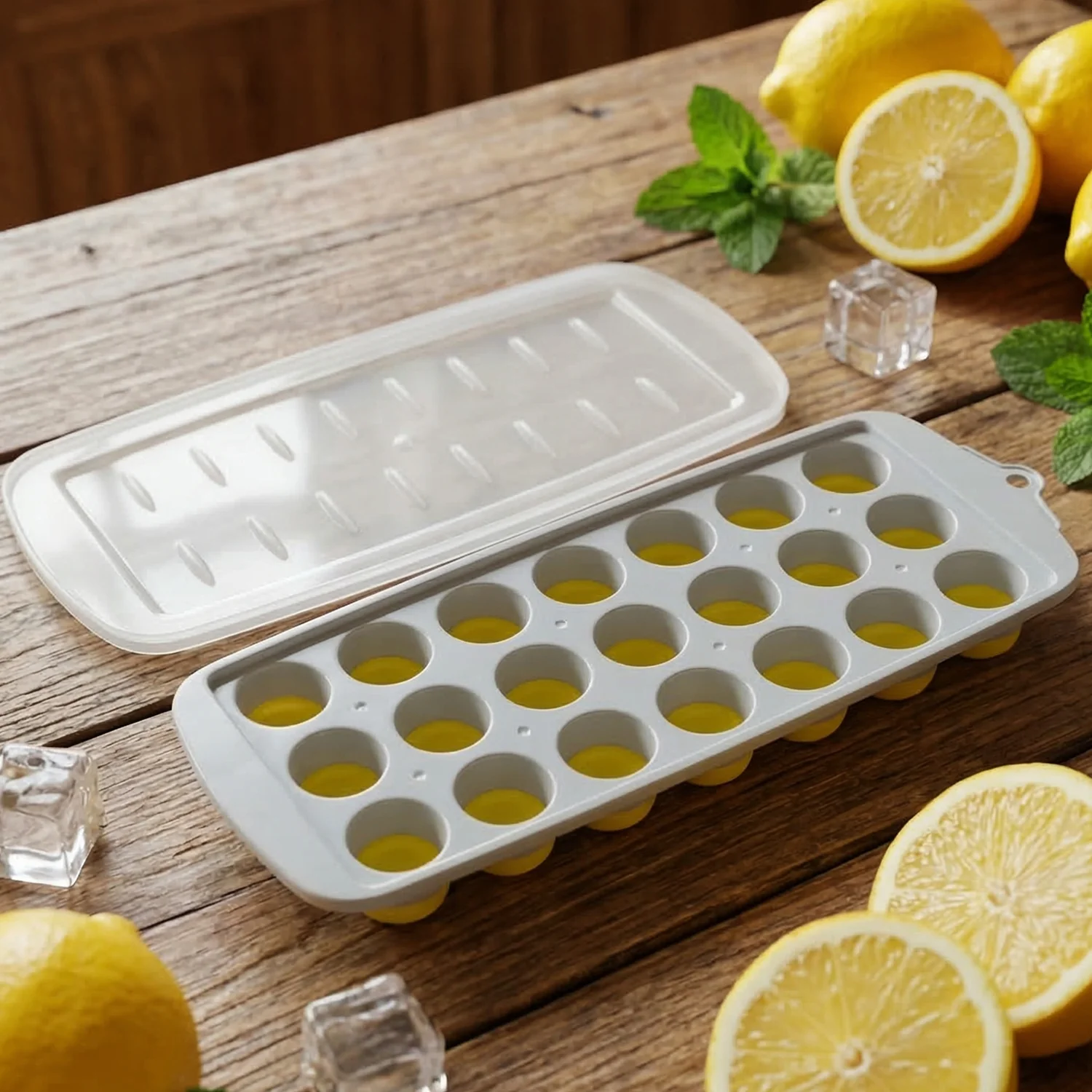 Round Ball Ice Cube Tray with Lid 21 Grid Ice Mold Tray (1 Pc) - Image 5
