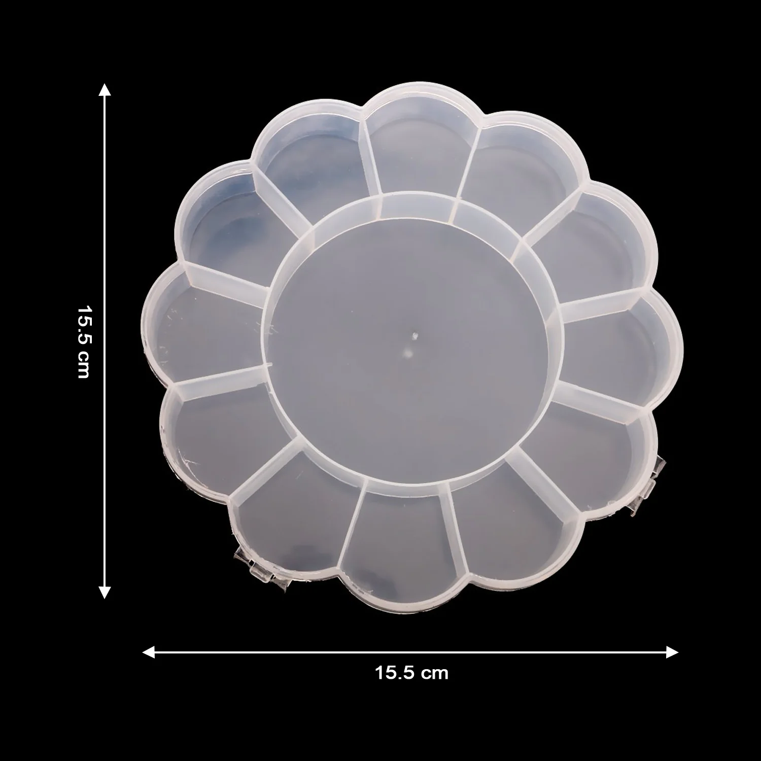 Round Compartment Plastic Storage Box (1 Pc) - Image 4