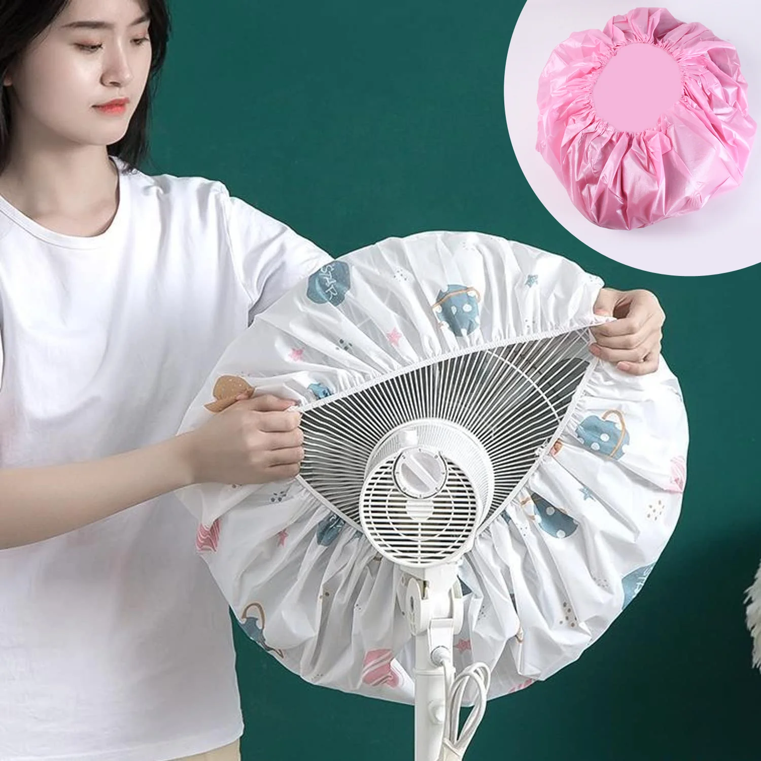 Round Dust Proof Elastic fan Cover (1 Pc / Mix Design) - Image 3