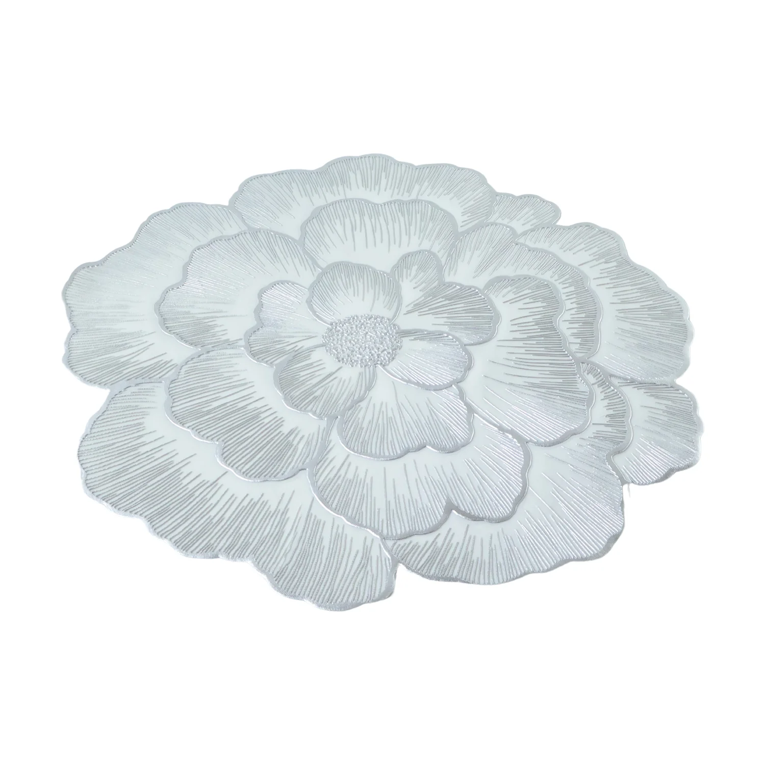 Round Floral Design PVC Table Mat 1 Pc 36x36 Cm - Image 5