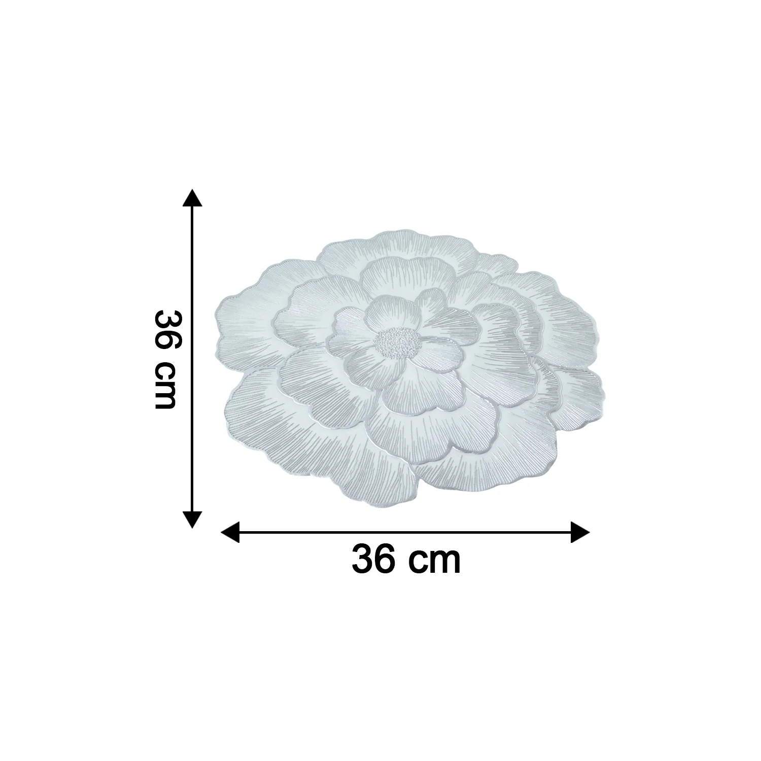 Round Floral Design PVC Table Mat 1 Pc 36x36 Cm - Image 6