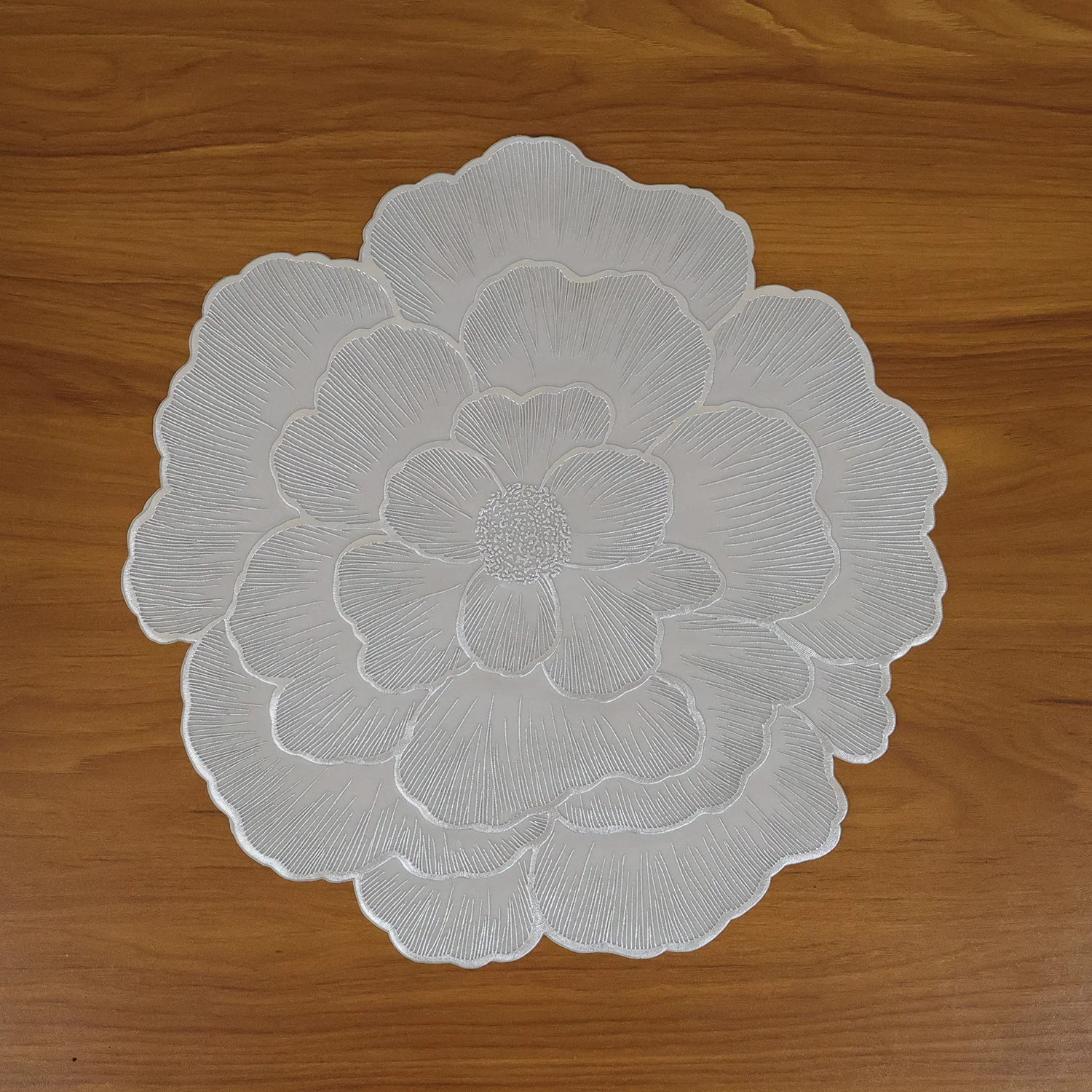 Round Floral Design PVC Table Mat 1 Pc 36x36 Cm - Image 9