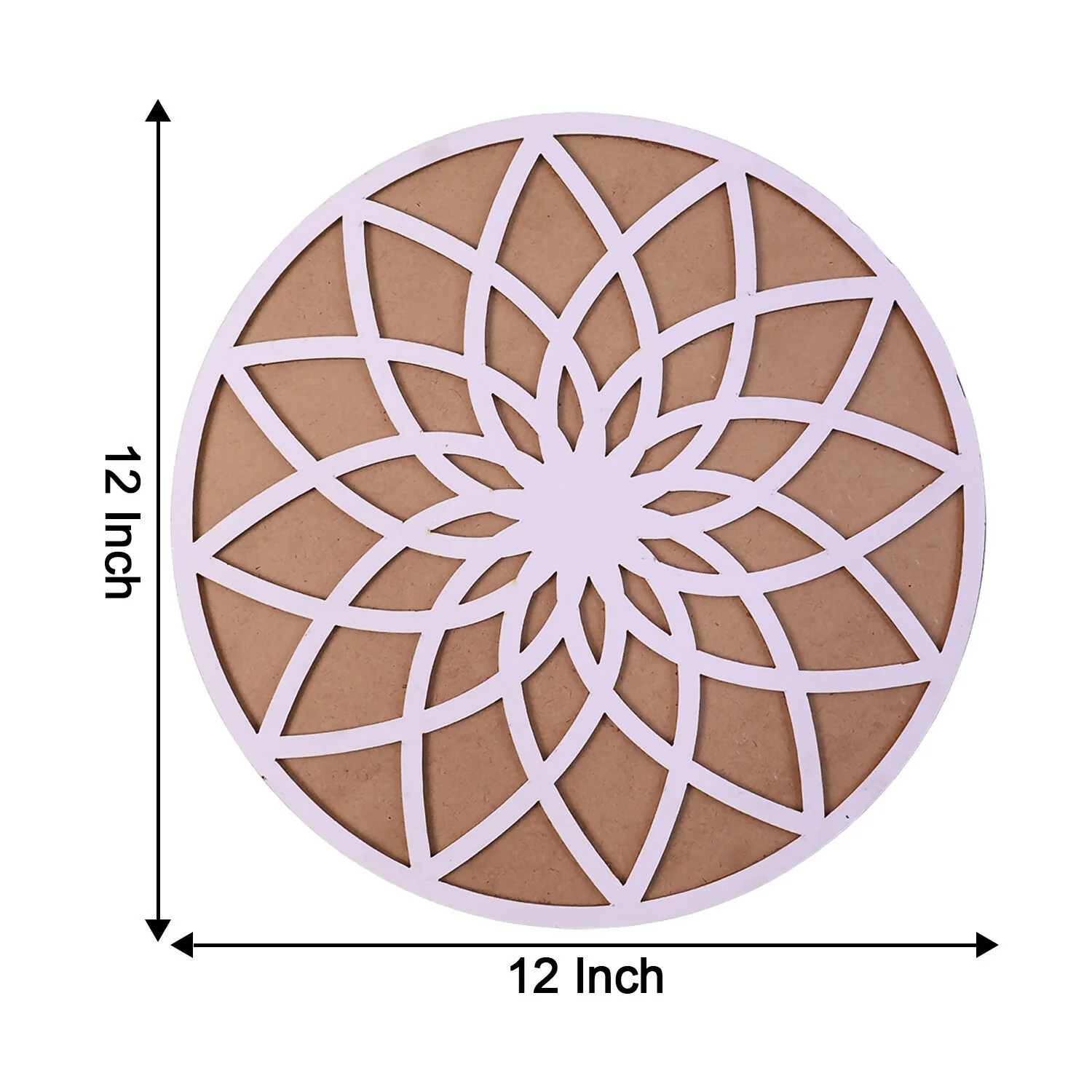 Round Flower Rangoli Stencil | 12 Inch - Image 5