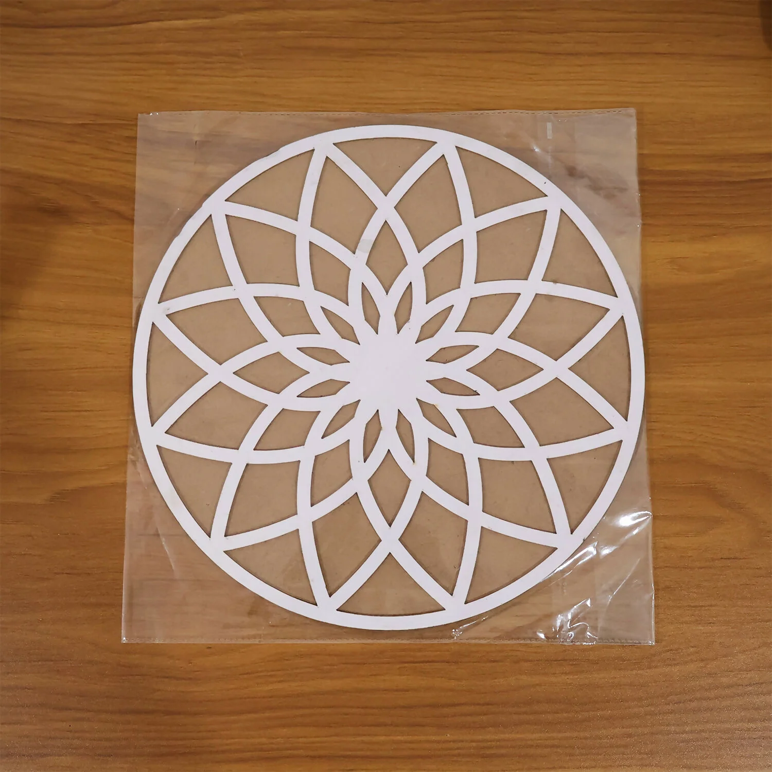 Round Flower Rangoli Stencil | 12 Inch - Image 6