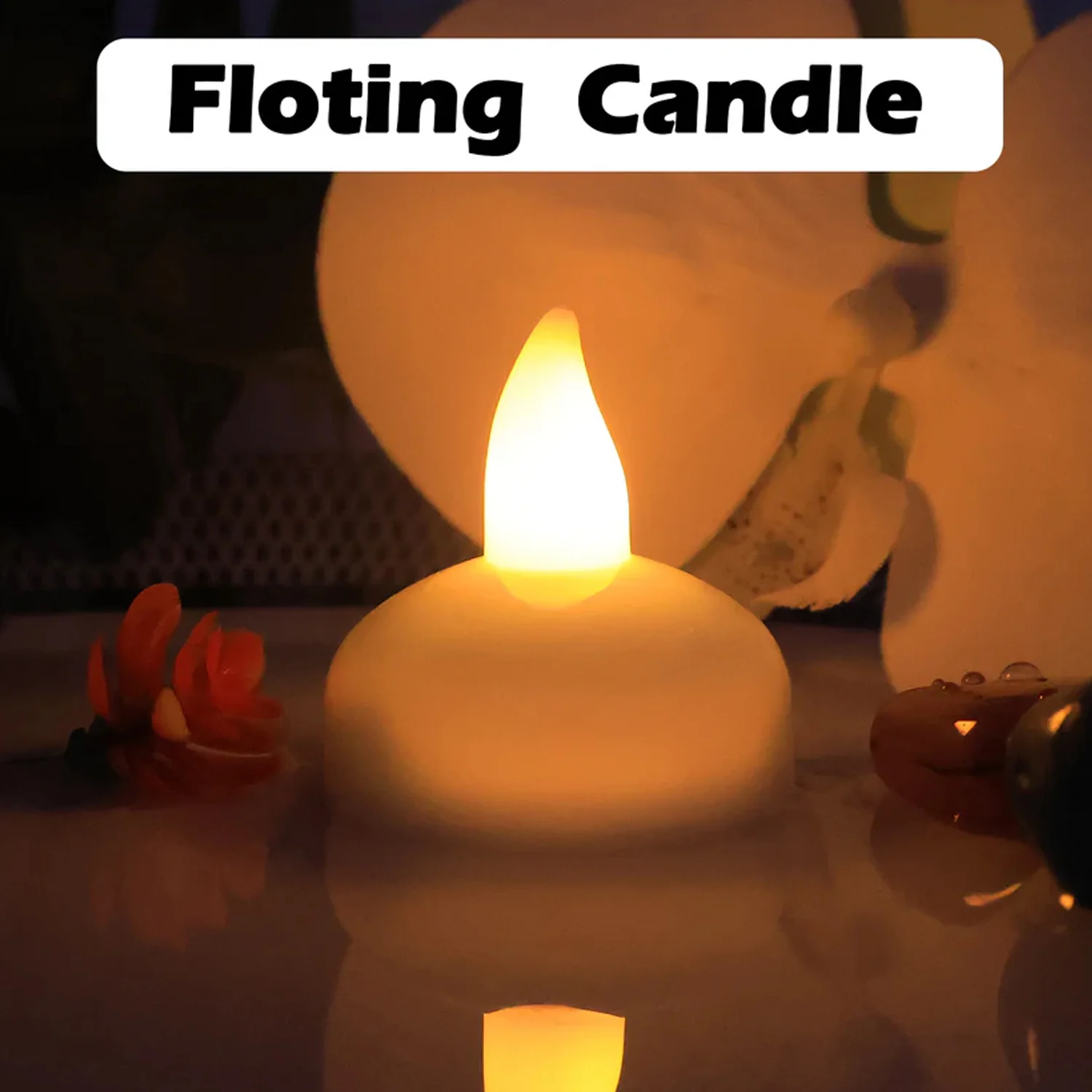Round LED Flameless Tealight Candles - (8 Pc) - Image 7