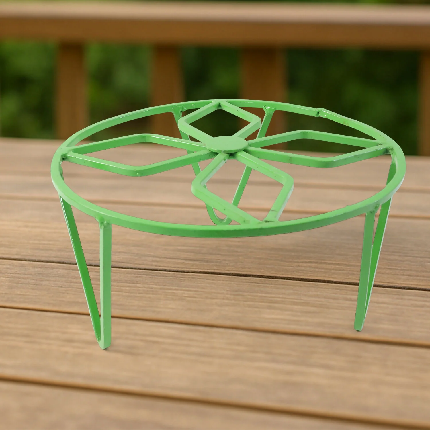 Round Strong Metal Plant Pot Stand for Indoor & Outdoor Garden Use - Image 5