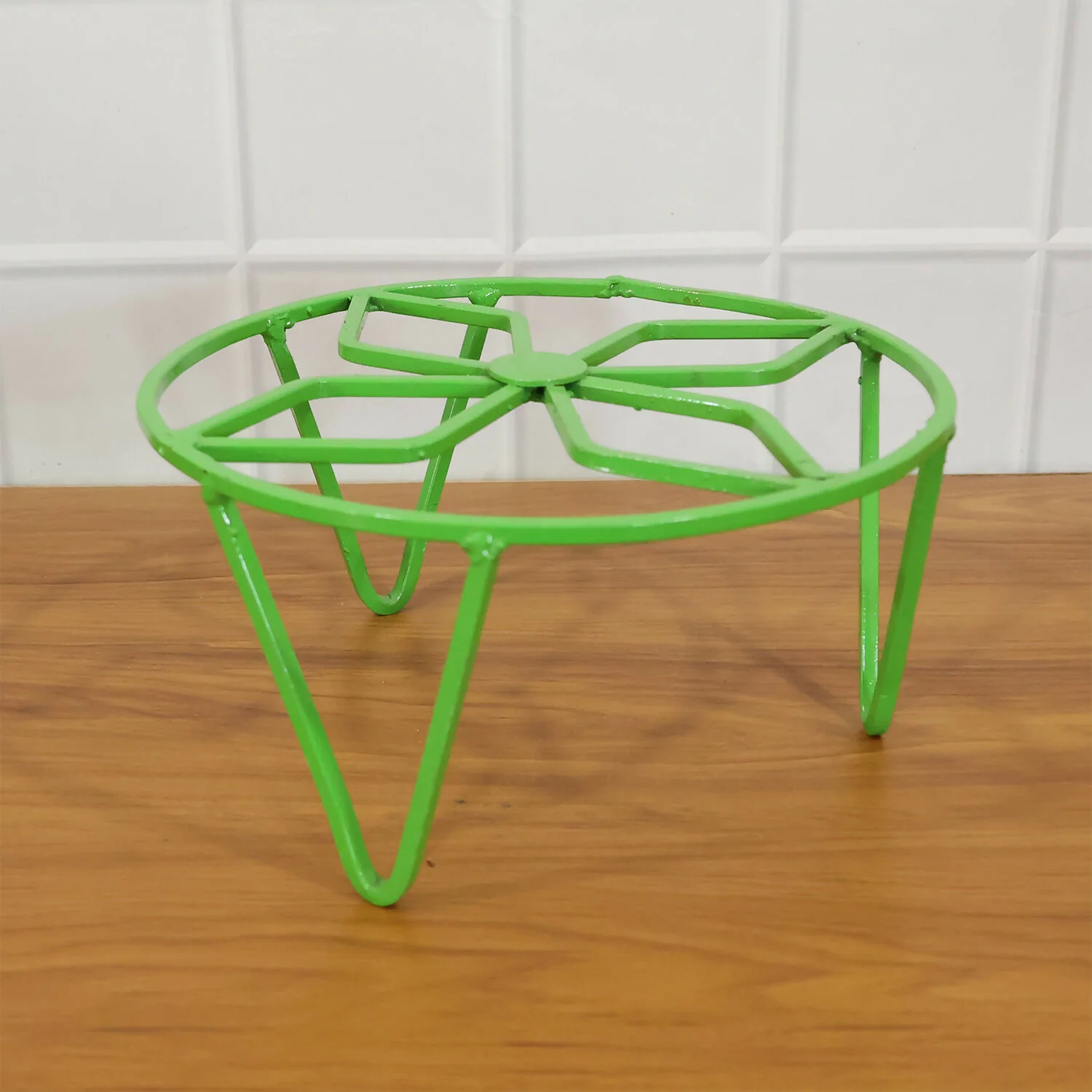 Round Strong Metal Plant Pot Stand for Indoor & Outdoor Garden Use - Image 7