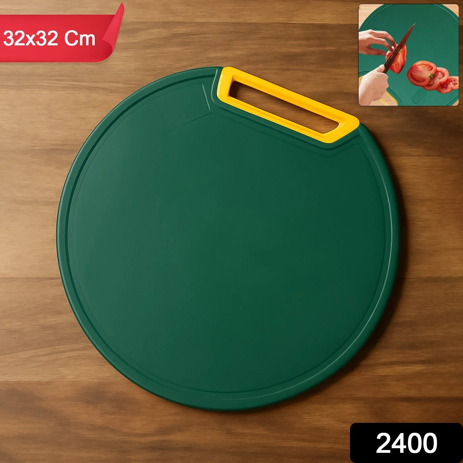 Round Multipurpose 32x32 cm Anti-Slip Cutting Boar (1 Pc) - Image 2
