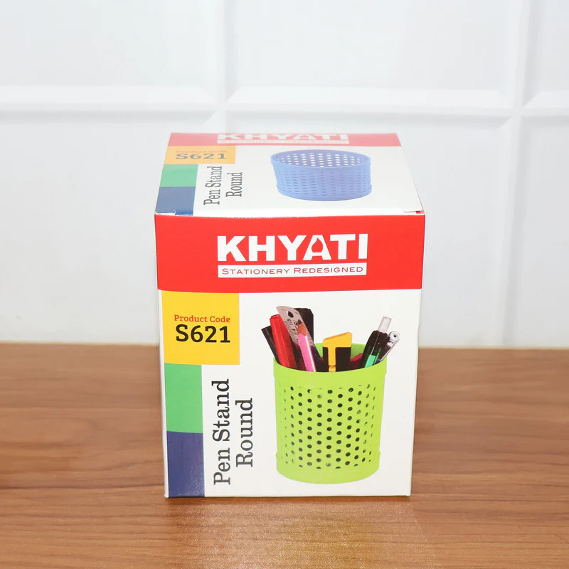 Round Perforated Desk Pen Stand for Office, Study & Home Organization - Image 6