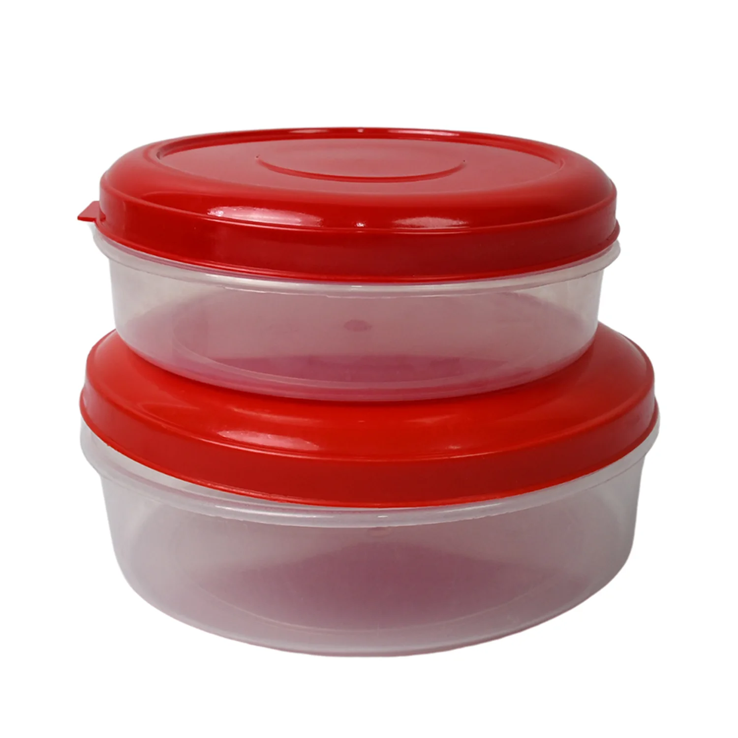Round Plastic Big & Small Storage Container Box (PACK OF 2) - Image 4