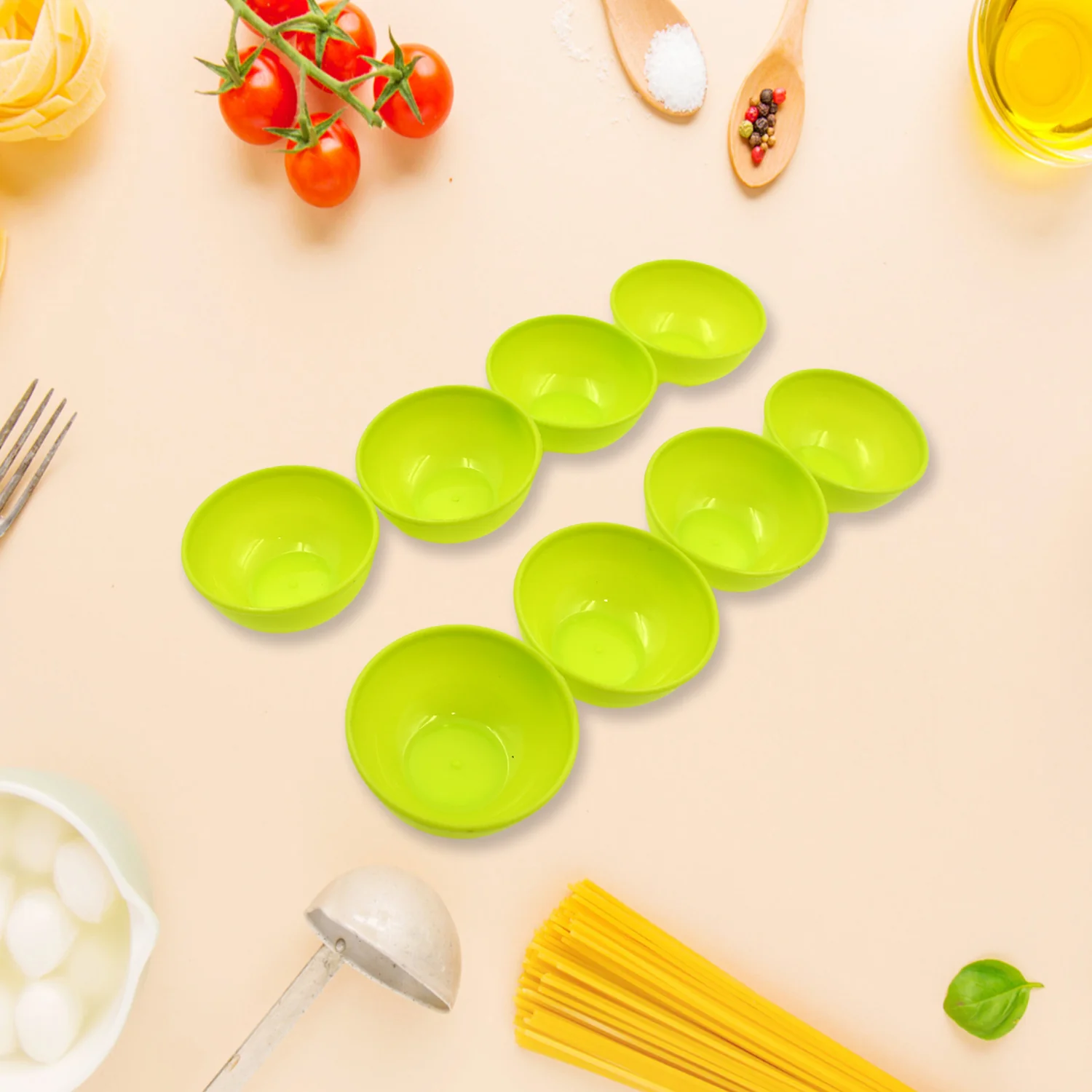 Multipurpose Small Plastic Bowl Katori Microwave Safe Bowl 8 Pcs Set - Image 4
