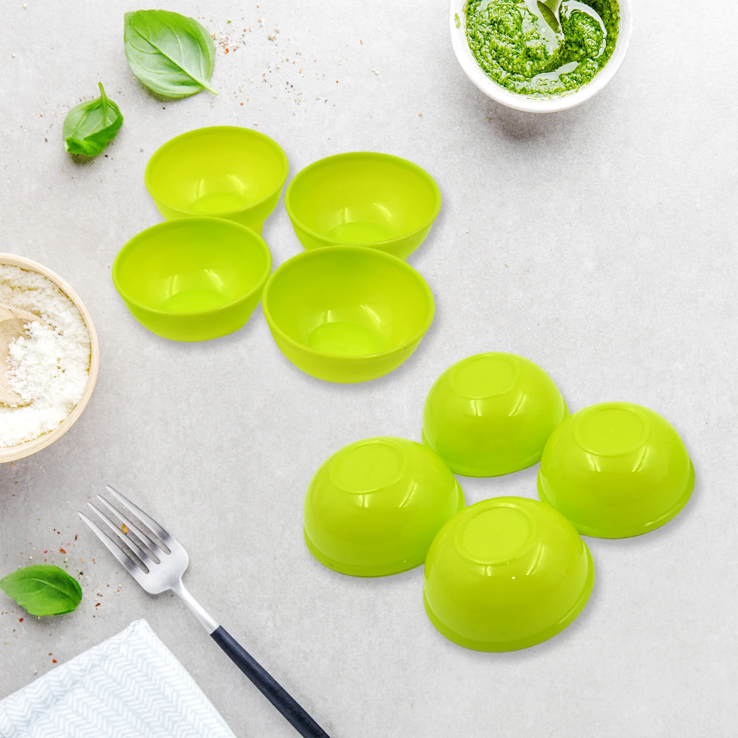 Multipurpose Small Plastic Bowl Katori Microwave Safe Bowl 8 Pcs Set - Image 6